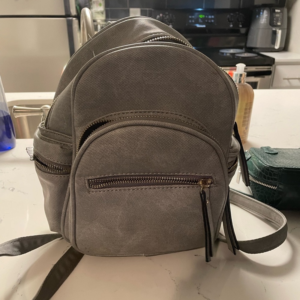 grey fashion backpack